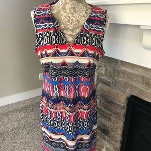 Sleeveless Multicolor Dress Size Medium